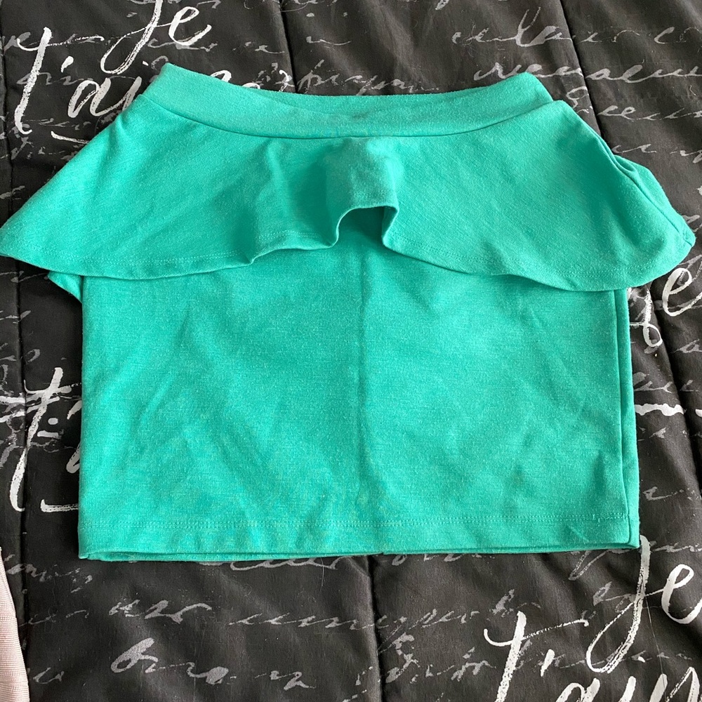 Mint green skirt